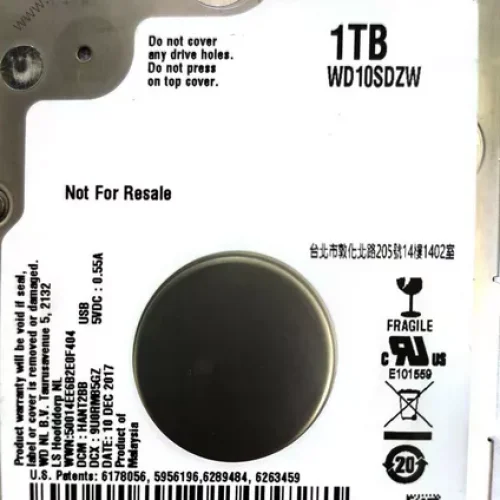 WD10SDZW-11UMGS0 1TB S/N:WXN1A879NRC