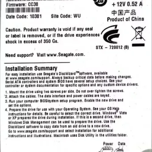 ST3500418AS 500GB S/N:9SL142-302